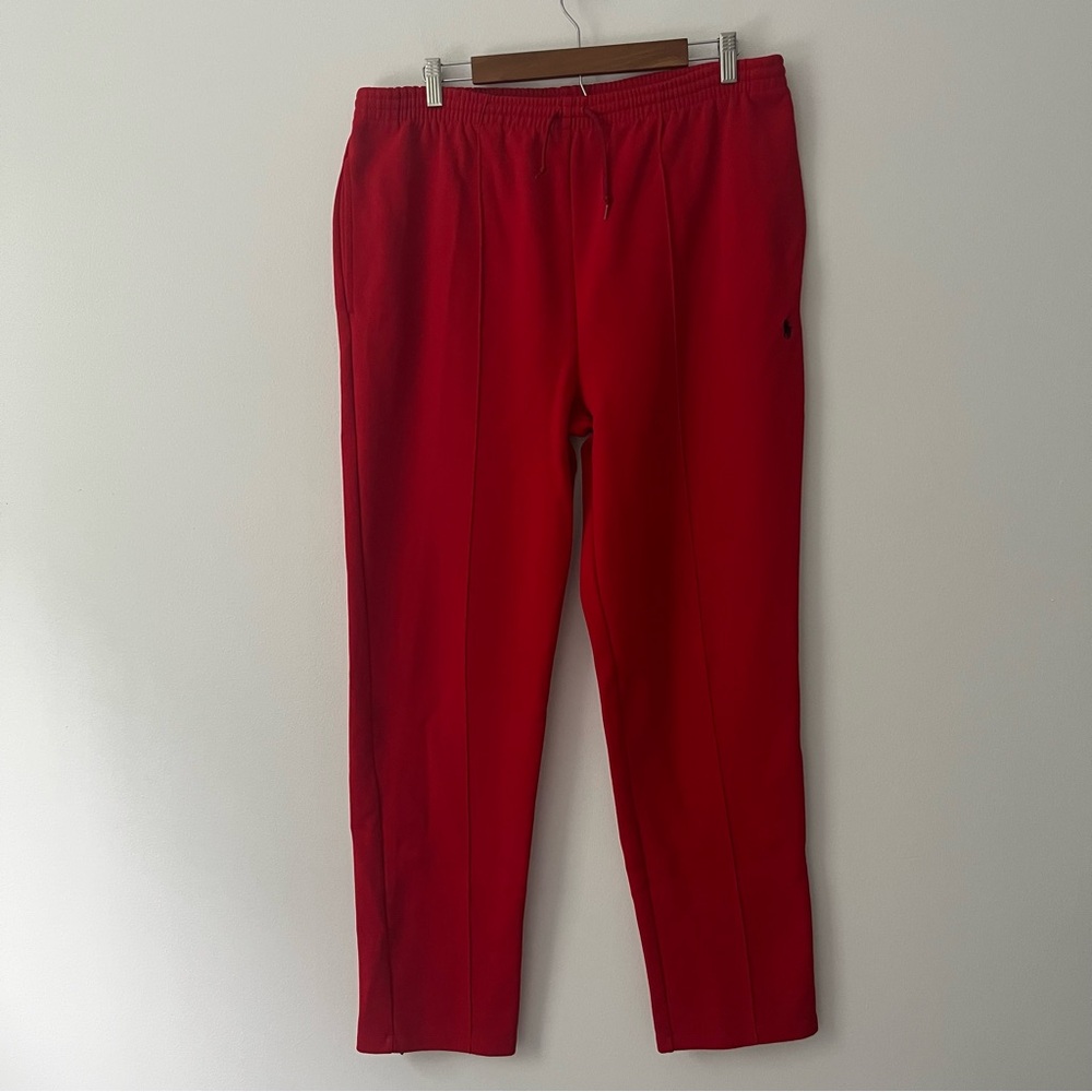 Vintage Polo Sport Ralph Lauren Y2K Red Pintuck Sweat Pants Pintuck M